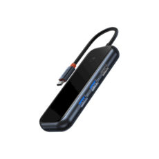 - Type-C Baseus 5-  (WKJZ010213) AcmeJoy ?Type-C to HDMI*1+USB3.0*2+USB2.0*1+Type-C PD&Data *1? Dark Gray